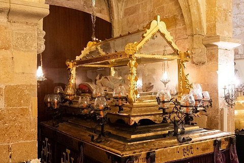 El sant sepulcre de l’església de Sant Llorenç, un dels espais de les noves rutes de Setmana Santa