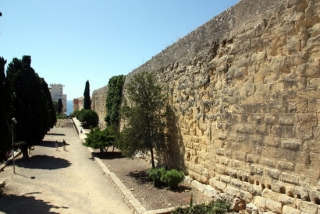 Imatge d&#039;un fragment de la Muralla de Tarragona a les proximitats del passeig de Sant Antoni