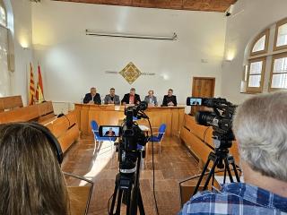 Roda de premsa amb els representants dels cinc consells comarcals 