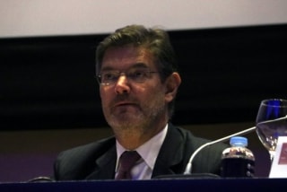 El ministre de Justícia, Rafael Catalá, durant un acte a l&#039;ICAB,