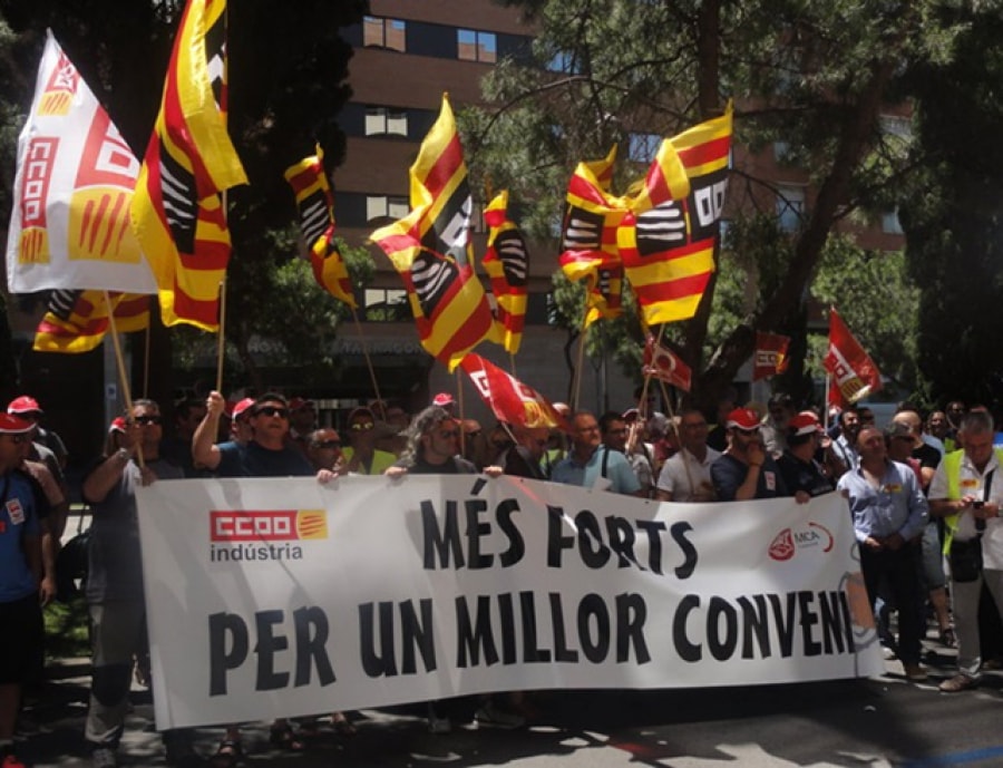 Un moment de la protesta d&#039;ahir a Tarragona.
