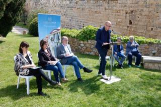 Roda de premsa de presentació de la 25a edició del festival Tarraco Viva, al passeig arqueològic de Tarragona