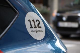 Cotxe dels Mossos amb el 112 visible