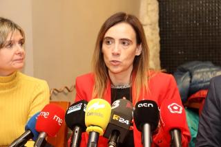 L&#039;alcaldessa de Reus, Sandra Guaita, atenent als mitjans de comunicació