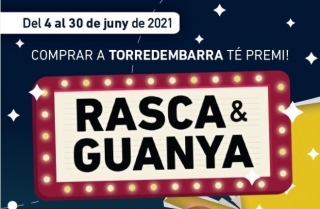 Detall del cartell de la campanya &#039;Rasca i guanya&#039; de Torredembarra