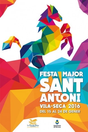 Cartell guanyador de la Festa Major de Sant Antoni de 2016.