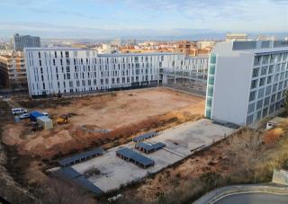 Vista de la zona d&#039;obres del Campus Catalunya de la URV, a Tarragona