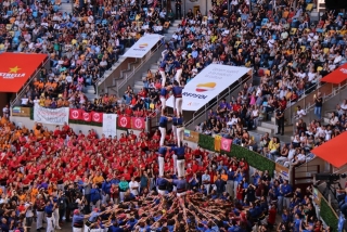 3de8 descarregat pels Castellers de la Vila de Gràcia durant la primera ronda del Concurs de Castells de Tarragona