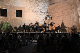 Imatge del concert &#039;Les quatre estacions de Vivaldi&#039;, del passat 10 d&#039;agost, amb Claudi Arimany a la flauta