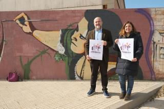 L&#039;alcalde de Cambrils, Alfredo Clúa, i la regidora d&#039;Igualtat, Gemma Balanyà, han presentat les Jornades per la Igualtat davant d&#039;un mural dedicat a les dones