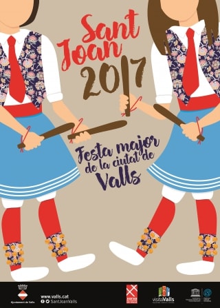 Imatge del cartell de la Festa Major de Sant Joan de Valls 2017