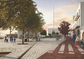 Recreació virtual de la futura plaça Josep Rosselló remodelada