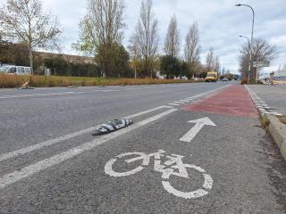 Imatge del carril bici de l&#039;avinguda de Falset, a Reus