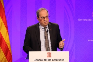 El president de la Generalitat, Quim Torra, l&#039;11 de març del 2020
