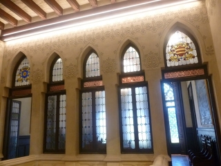 Vitralls de l&#039;interior del Castell de Vila-seca