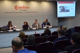 Imatge de la sessió de l&#039;Institut Català de Finances (ICF) celebrada ahir a la Cambra de Tarragona
