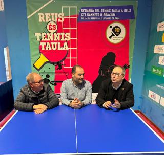 Imatge de la presentació de la Setmana del Tennis Taula a Reus