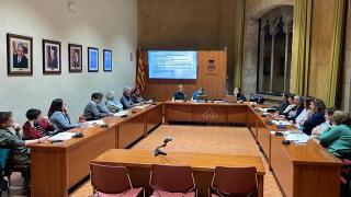 Imatge de la reunió del Consell Comarcal de les Dones, al Palau Alenyà de Montblanc