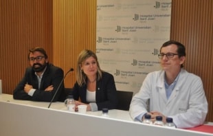 D&#039;esquerra a dreta, David Baulenas, Noemí Llauradó i Jordi Salas-Salvadó.