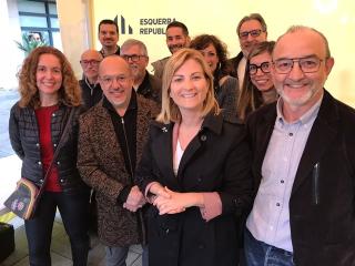 La cap de llista d&#039;ERC per Tarragona, Raquel Sans, amb membres de la candidatura de l&#039;Alt Camp
