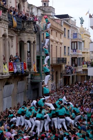 Els Castellers de Vilafranca han carregat el 4de9fa a la diada castellera de l&#039;Arboç