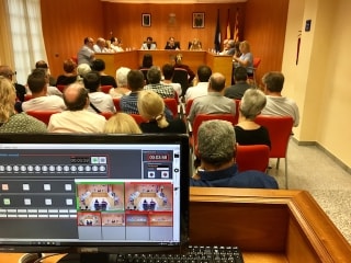 Imatge del nou sistema de VideoActa als plens de l&#039;Ajuntament de Roda de Berà 