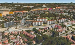 Imatge virtual de l&#039;edificabilitat prevista en el pla parcial urbanístic de la Budellera de Tarragona