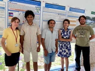 A la foto i d’esquerra a dreta part de l’equip investigador: Joaquim Rovira, Marta Schuhmacher, Raju Prasad Sharma, Vikas Kumar i Montserrat Marí