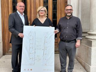 L&#039;alcalde de Reus en funcions, Carles Pellicer, i el regidor de Cultura en funcions, Daniel Recasens, han presentat el cartel de Sant Pere 2023, amb l&#039;artista Agustina Sobrino Pardo