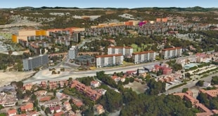Imatge virtual aproximada de com serà el futur projecte de desenvolupament urbanístic previst a la Budellera.