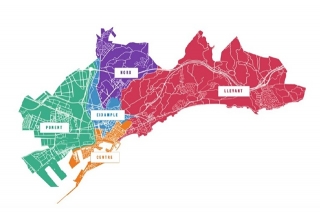 Mapa dels Consells de Districte de Tarragona