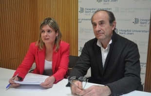 La consellera delegada del Grup Salut, Noemí Llauradó, amb l&#039;encara director general de Sagessa, Jordi Colomer.