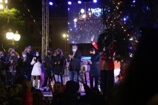 Imatge de l&#039;acte d&#039;encesa de llum de Nadal, a la Rambla Nova de Tarragona