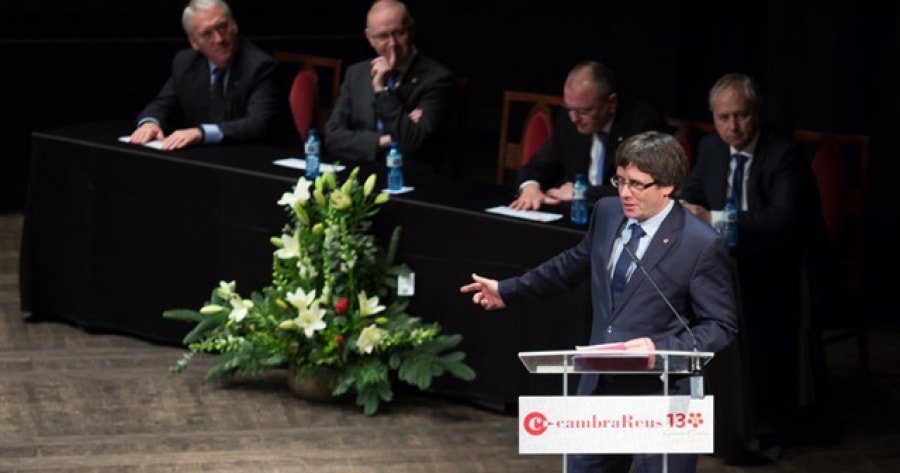 Carles Puigdemont va presidir l&#039;acte de celebració dels 130 anys de trajectòria de la Cambra de Comerç de Reus.
