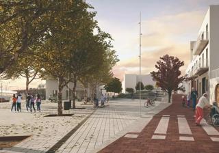 Recreació virtual de la futura plaça Josep Rosselló remodelada, que serà una de les principals inversions per al 2024 