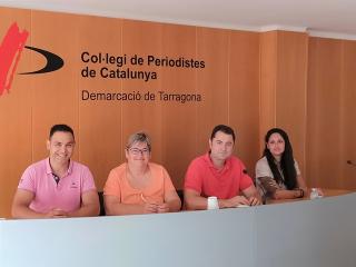 Els quatre regidors de Som Catllar - David Rodrigo, Mar Coso, José Infante i Anna Pujol - van comparèixer dilluns en roda de premsa al Col·legi de Periodistes, a Tarragona